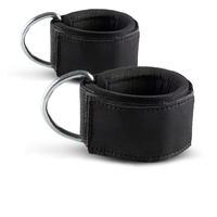 Boucles de traction pour câbles en néoprène noir, réglables, pour la protection des chevilles lors de l'entraînement en salle de sport