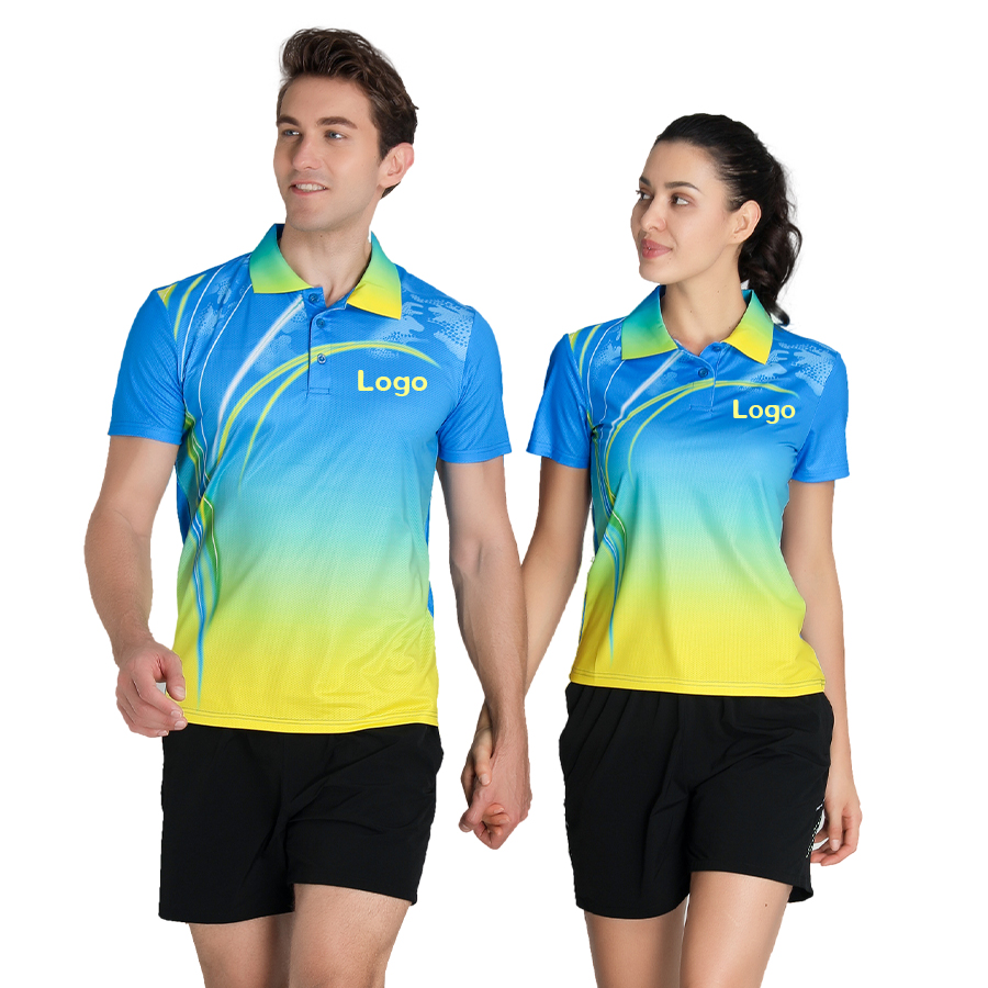 Футболка для бадминтона Lidong, быстросохнущая футболка для бадминтона из полиэстера с сублимационной печатью, дизайн под заказ, оптовая продажа