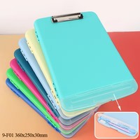 Portapapeles Plegable WEISHENG PP A4, Organizador de Archivos de Papelería, Portapapeles de Enfermería con Portaplumas, Caja de Almacenamiento para Portapapeles Tamaño Carta