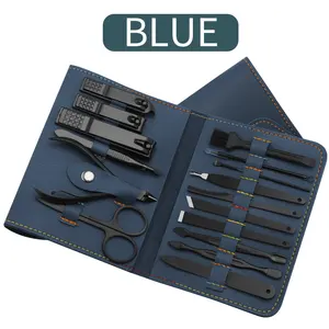 Hot Sale 16PCS Stainless Steel Professional manicure & Pedicure Set with PU Leather Case