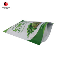 Sac de poudre à feuilles de MORINGA, 12OZ, 340G, finition mate, pour impression numérique, avec pochette pour debout