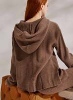 Fabricant OEM ODM de cachemire, pull à capuche en tricot côtelé vintage, pantalon pour femmes automne-hiver
