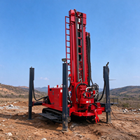 Foreuse de puits d'eau sur chenilles, machine de forage de puits profonds de 300 m pour l'exploration de puits d'eau