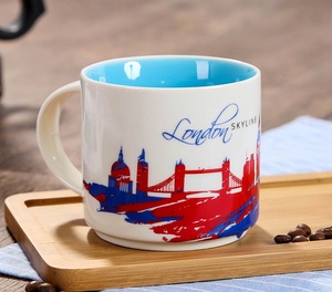 Hot chất lượng sáng tạo Gốm cốc cà phê đô thị kiến trúc graffiti Màu cốc tùy chỉnh bán buôn cốc - Product Image 3