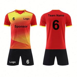 Quick Dry Breathable Plus Size <b>Red</b> Football Custom Retro Soccer Jersey High Quality 100% Polyester - Product Image 1