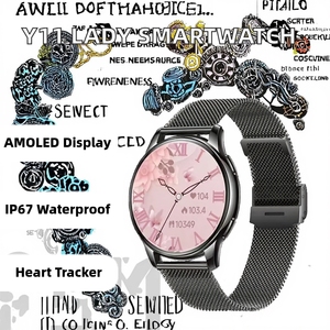 Women <b>Smart</b> <b>Watch</b> 1.32 Inch AMOLED Screen IP67 Waterproof with Heart Rate Monitor Android Silicone Strap Fitness Tracker - Product Image 2