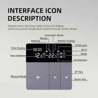 Termostato Inteligente WiFi con Botón, Programable, con Control por Voz a través de Aplicación, para Caldera de Gas, Calentador de Agua y Calefacción por Suelo Radiante Eléctrico