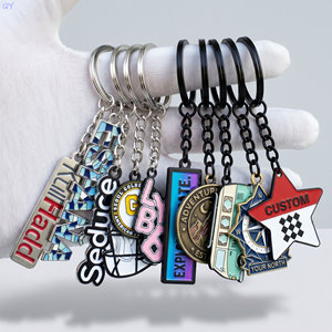 Llavero de Metal de Aleación de Zinc Personalizado QY, Anillo para Llaves con Logotipo Personalizado, Esmalte Suave, Regalo Promocional - Product Image 1