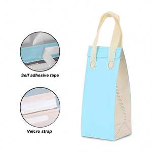 ถุงช้อปปิ้งแบบไม่ทอ รีไซเคิลได้ สำหรับขายส่ง บรรจุภัณฑ์สำหรับอาหาร กาแฟ ชา เครื่องดื่มนม นม พิซซ่า แซนวิช คุกกี้ - Product Image 3