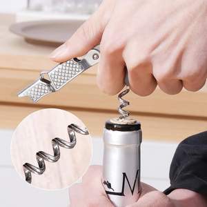 ไขควงเปิดจุกไวน์สำหรับบริกรมืออาชีพ<span class=keywords><strong>3</strong></span>แพ็กกระเป๋าหนังของขวัญด้ามจับยาวโรสวู้ดดีไซน์ทันสมัยทำจากสแตนเลส - Product Image 2