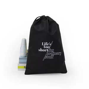 Bolsa Promocional Negra de Tela No Tejida con Cordón para Deporte, Mochila con Logotipo, Cuerda de PP Ecológica, Bolsa Grande para Regalo, Plegable - Product Image 5