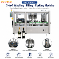 Machine automatique de remplissage et de ligature de bouteilles de champagne, de vin mousseux et d'alcool, 2000BPH pour bouteilles en verre de 750 ml