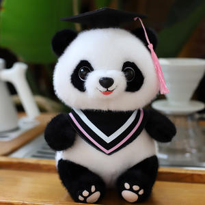 Pronto <span class=keywords><strong>per</strong></span> la spedizione all'ingrosso Logo personalizzato e dimensioni del <span class=keywords><strong>nome</strong></span> grazioso carino <span class=keywords><strong>peluche</strong></span> imbottito morbido <span class=keywords><strong>per</strong></span> il Panda di diploma scolastico - Product Image 1
