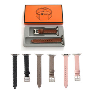 Pour apple Watch <span class=keywords><strong>Bracelet</strong></span> Hommes Mini Design Femmes <span class=keywords><strong>Bracelet</strong></span> de montre en cuir véritable <span class=keywords><strong>Bracelet</strong></span> de luxe pour <span class=keywords><strong>IWatch</strong></span> Series 9 8 SE 42mm 45mm - Product Image 1