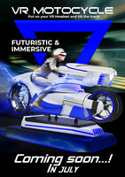 Équipement de salle de jeux jeu de course enfants vr moto simulateur
