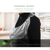 Tabliers jetables en PE transparents, imperméables et résistants aux taches d'huile pour la restauration, les barbecues et les restaurants de hot pot