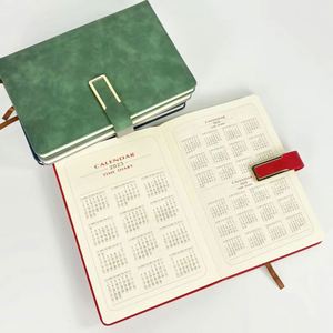 A5 B5 A4 Leather Hardcover Journals Custom <b>Notebook</b> with Pen Holder for Students Gift - Product Image 3