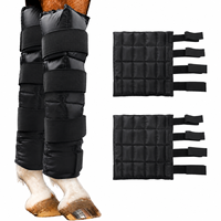 Bottes de refroidissement intégrales pour chevaux – Enveloppe réutilisable en gel pour thérapie par le froid équin, récupération des blessures aux tendons et articulations