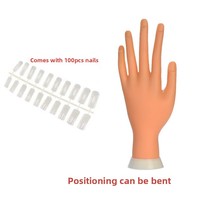 Fournitures de formation pour le nail art : Main gauche artificielle souple et pliable, vente en gros
