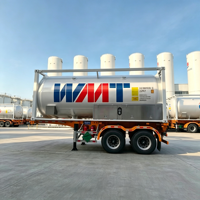 Tanque Portátil Aislado al Vacío ISO para Suministro de Argón 21000L T75, Contenedor Criogénico para Transporte de Argón Líquido