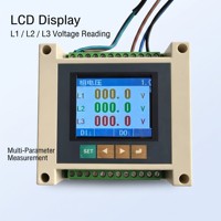 Medidor de Energía Trifásico de 4 Circuitos para Riel DIN Ydkz KGW2050, RS485 Modbus-RTU Clase 0.5, Pantalla LCD, 5A, 0-999999.9kWh