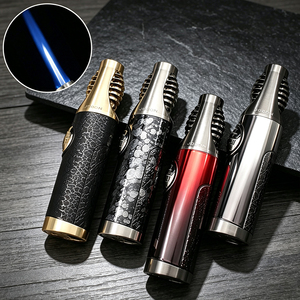 Briquet électronique moderne Jobon ZB566A, coupe-vent, au <span class=keywords><strong>butane</strong></span>, en métal, rechargeable, pour cigares et herbes, cadeau d'affaires en gros pour l'extérieur - Product Image 1