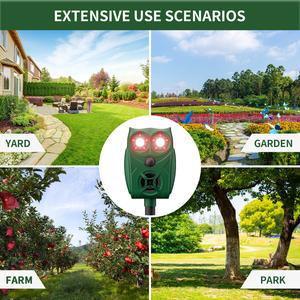 Repelente de animales salvajes para exteriores, disuasorio de mapache con indicador de batería, ultrasonido, 110V, repelente de ciervos y monos a prueba de agua - Product Image 6