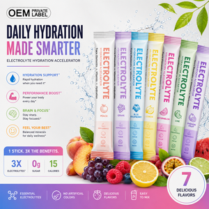 OEM Adult Sugar Free Electrolyte Hydration <b>Powder</b> Sachet <b>Drink</b> Packets with <b>Energy</b> Management - Product Image 1