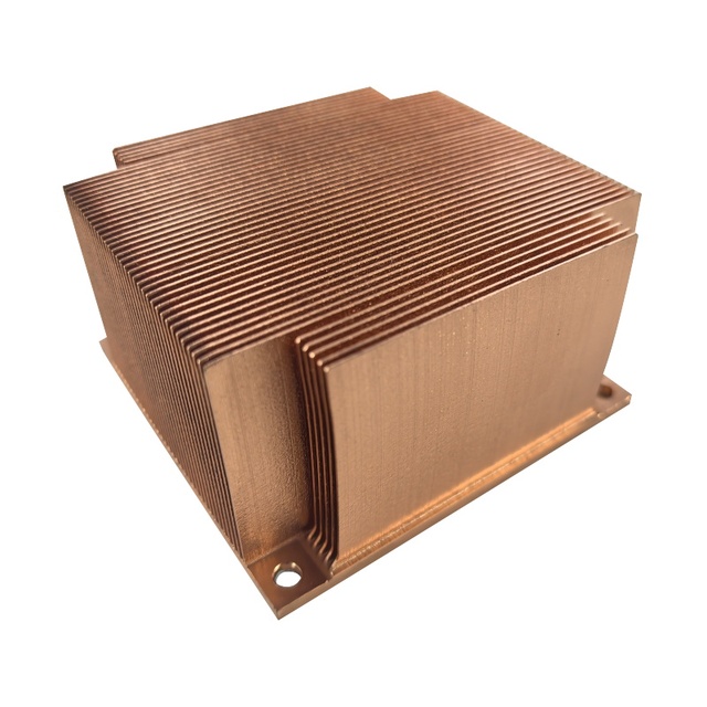 Customized IGBT Copper Heat Sink with Skiving Fin Process