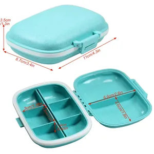 Mini Portable Pills Organizer Case 8 Grids PillBox <b>Tablet</b> Storage <b>Container</b> Weekly Medicine Pill's Box Pill Case Dispense - Product Image 3