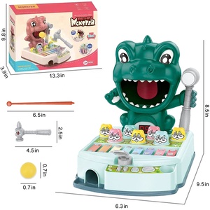 2025 trẻ em mới đa chức năng quái vật khủng long học tập trò chơi máy Xylophone pinball whack một nốt ruồi búa trò chơi đồ chơi với âm nhạc - Product Image 6