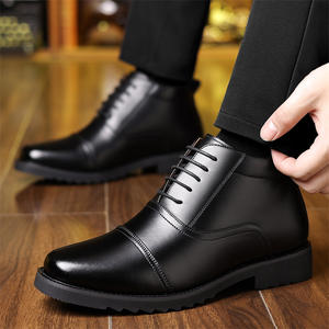 Wholesale Men's Wedding Height Increasing Genuine Leather Shoes Mesh Upper Lightweight Elegant Dress Party Shoes - Product Image 2