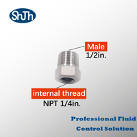 SHJH Forged 316SS Hexagon Head Outer Inter NPT Threaded High Pressure Reducing Union Connector Adaptor Fitting untuk Oli, Gas, dan Air