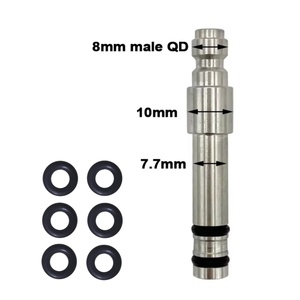 Válvula Adaptadora de Carga Rápida con Sonda de Llenado de Acero Inoxidable, Boquilla de Llenado de 8 mm o Rosca 1/8BSPP para Aire de Alta Presión - Product Image 4