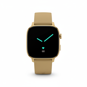 Google Pixel นาฬิกาสมาร์ทวอทช์สแตนเลสสีทอง41มม. พร้อมสายรัดสีน้ำตาลแดง - Product Image 2