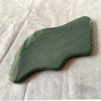 Outil de massage facial en jade néphrite HSB authentique en forme de S, pierre Gua Sha pour sculpter le visage et la mâchoire, réduire les gonflements, masseur facial musical