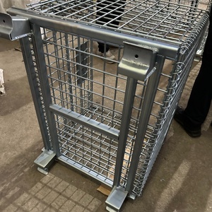 Jaula de Almacenamiento Metálica Industrial Resistente para Ahorro de Espacio, Jaula de Almacenamiento de Alambre de Acero Galvanizado de Alta Resistencia para Transporte y Almacenamiento - Product Image 4