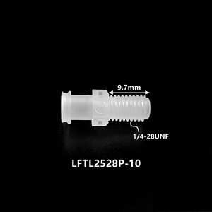 JU OEM ODM Clear PP PC Nylon Plastic Pipe Fittings Female Luer <strong>Lock</strong> 10-32UNF Male <strong>Thread</strong> to Female Luer <strong>Lock</strong> Connector - Product Image 3