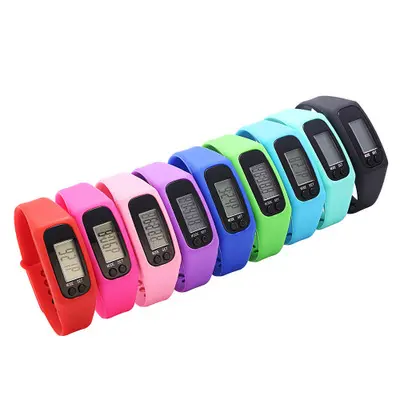 EMAF Wholesale Promotional Bracelet 2D wristwatch step distance counts Calorie fitness tracker pedometer watch