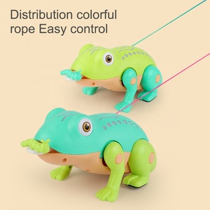 Juguete eléctrico de <span class=keywords><strong>rana</strong></span> para caminar para niños, <span class=keywords><strong>rana</strong></span> de salto con cuerda de arrastre, luz de resistencia y música - Product Image 5
