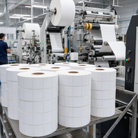 Papel Térmico para Etiquetas, Resistente al Agua y al Aceite, de Alta Calidad, Precio de Fábrica, Rollo de Impresión Directa de 60x40mm, para Códigos de Barras y Envíos