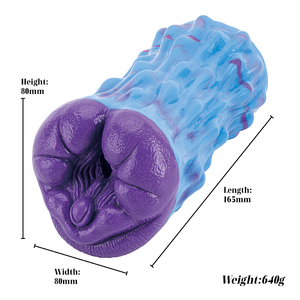 Mannelijke masturbatoren dubbele kanaal realistische dieren siliconen masturbatie cup vaginale anale seks pocket pussy speelgoed voor volwassenen - Product Image 6