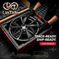 Jante en alliage noir brillant à cinq branches alvéolées, revêtement poudré, remplacement OE pour voiture de tourisme