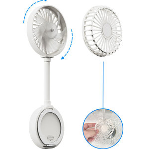 <b>Mini</b> Portable Fan With Magnetic Base Rechargeable USB Cooling Device For Phone <b>Laptop</b> Hands Free Use White - Product Image 5