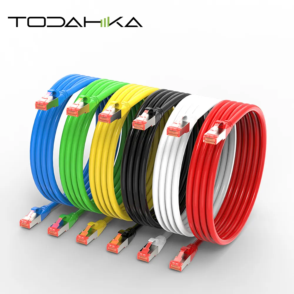 40Gbps 2000MHz S/FTP UTP Cat6 Cat6a Cat7 Cat 8 RJ45 cavo patch lan cavo cat6e patch senza saldatura