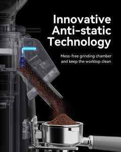 Professional 64mm Flat Burr With 100 Grind Settings 53 58 Filter Touch Screen Coffee Bean <b>Grinder</b> - Product Image 2