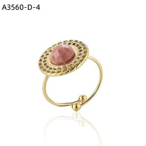 Anillo de Moda con PIEDRA NATURAL A3560 para Mujer, Joyería de Alta Calidad - Product Image 3