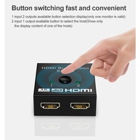 Répartiteur Vidéo Audio Bidirectionnel 2-en-1 HDTV 2 Ports 4K 1080P HD pour PC, Ordinateur Portable, Switch, PS4, PS5, Xbox, Moniteur, Téléviseur, Projecteur