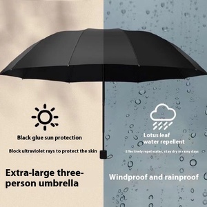 Douze os manuel affaires <span class=keywords><strong>parapluie</strong></span> hommes surdimensionné double usage crème solaire parasol conception personnalisable Style moderne en gros - Product Image 3