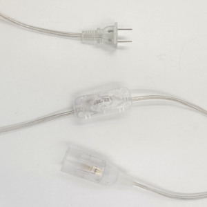 Cable de alimentación transparente <span class=keywords><strong>con</strong></span> <span class=keywords><strong>interruptor</strong></span> E14 y <span class=keywords><strong>enchufe</strong></span> estadounidense para lámpara de sal del Himalaya, 1.8m - Product Image 1